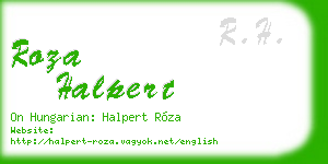 roza halpert business card