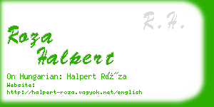 roza halpert business card